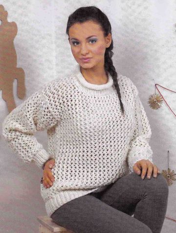 Pullover im Netzmuster