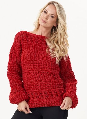 Pullover im Mustermix