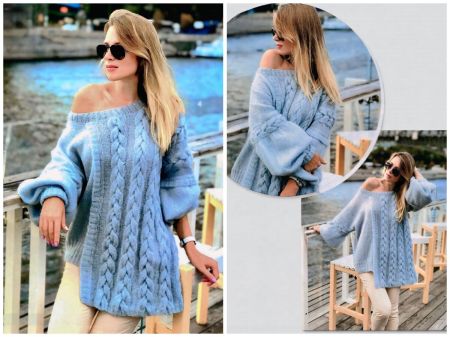 Pullover mit Zopfmuster