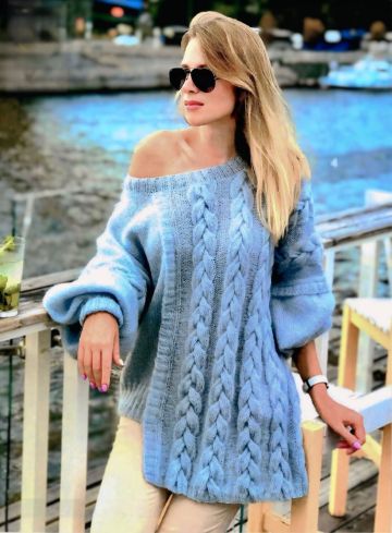 Pullover mit Zopfmuster