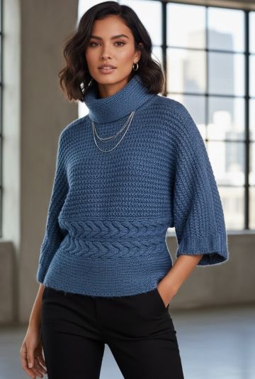 Kimono-Pullover stricken