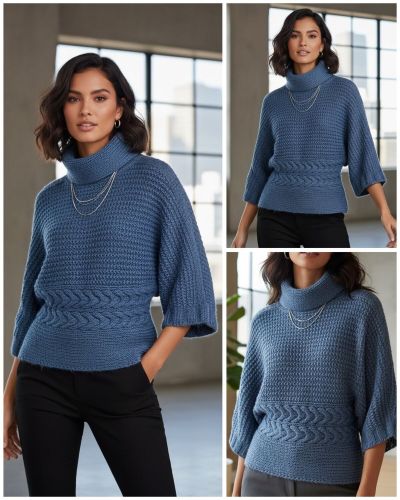 Kimono-Pullover stricken