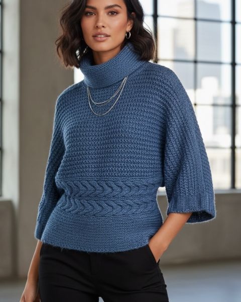 Kimono-Pullover stricken