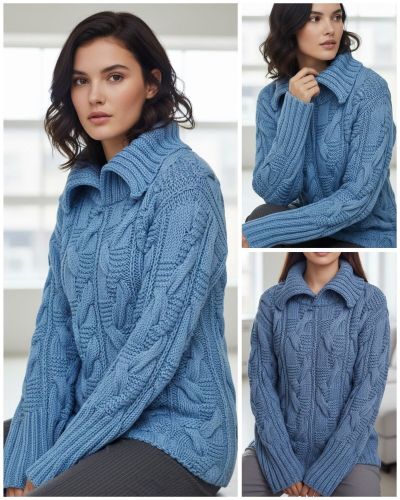 Pullover mit Zopfmuster