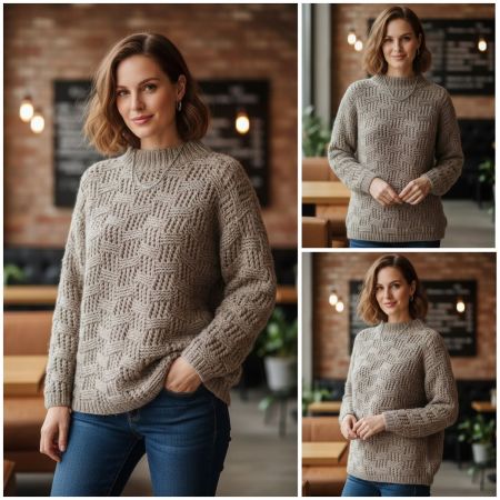 Pullover mit Schachbrettmuster
