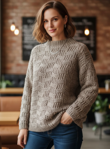 Pullover mit Schachbrettmuster