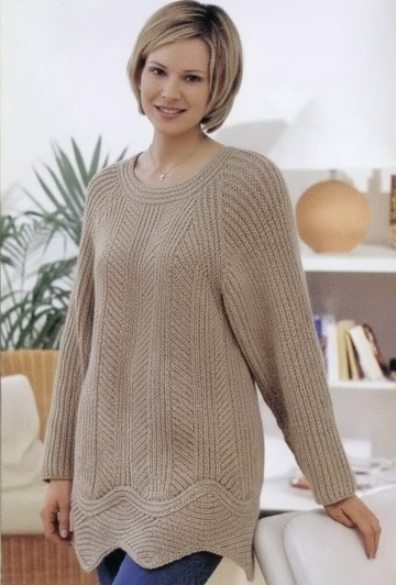 Pullover mit Wellenkante