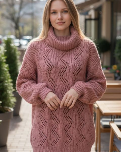 Pullover mit Lochmuster
