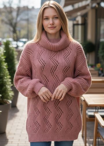Pullover mit Lochmuster