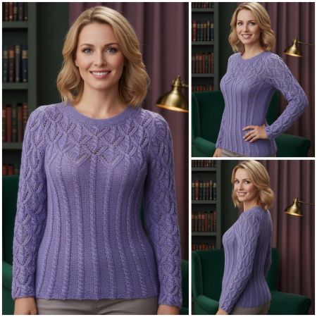 Pulli mit Ajourpasse