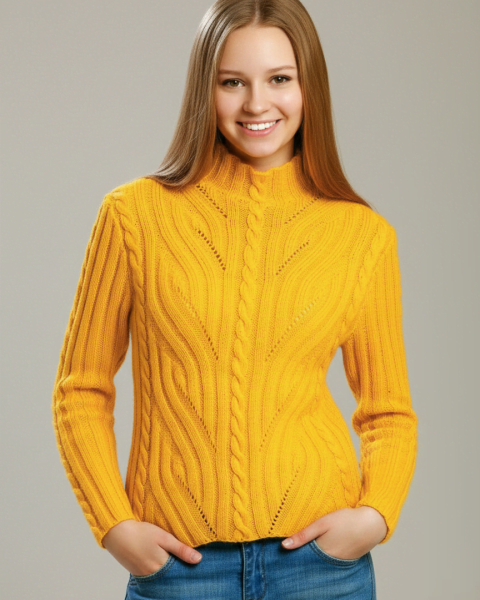 Pullover mit Zopfmuster