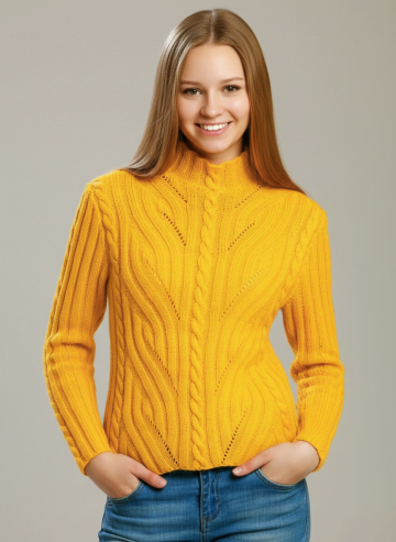 Pullover mit Zopfmuster