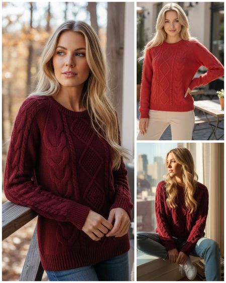 Pullover mit Zopfmuster