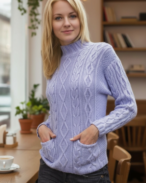 Pullover mit Reliefmuster
