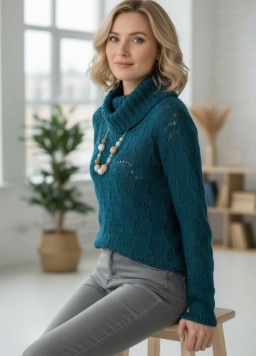 Pullover im Ajourmuster