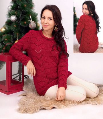 Pullover im Fantasiemuster