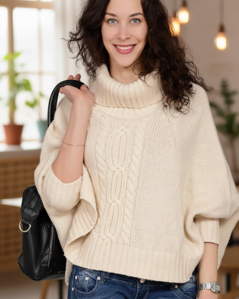 Pullover mit breiten Ärmeln