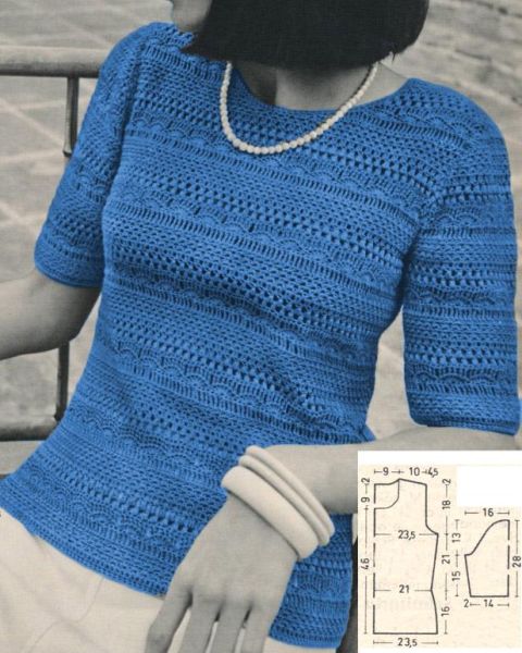 Pullover mit Spitzenmuster